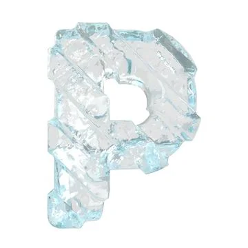 Ice symbol with diagonal thick straps. letter p Illustrazione stock