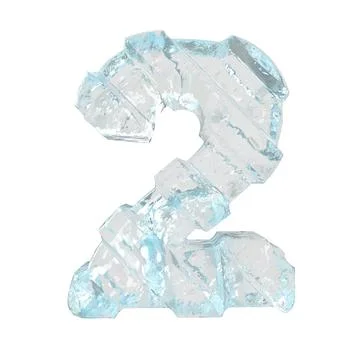 Ice symbol with diagonal thick straps. number 2 Stock-Illustration
