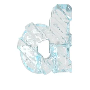 Ice symbol with diagonal thick straps. letter d Stock Illustration