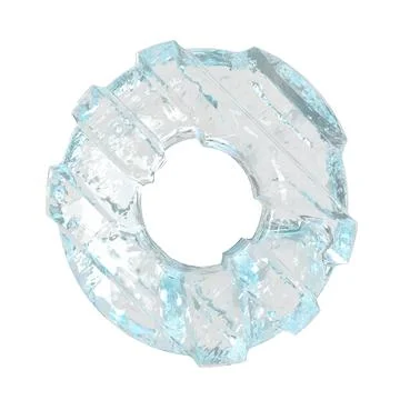 Ice symbol with diagonal thick straps. letter o Stock-Illustration