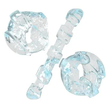 Ice symbol with diagonal thick straps Stock Illustration