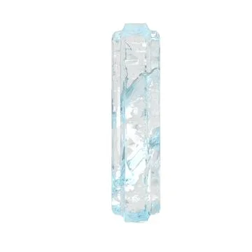 Ice symbol with thick vertical straps. letter l Stock Illustration