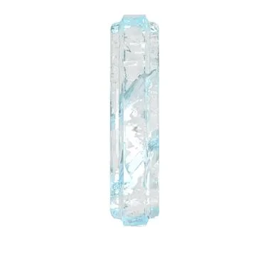 Ice symbol with thick vertical straps. letter i Illustrazione stock
