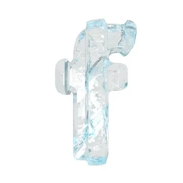 Ice symbol with thick vertical straps. letter f Stock Illustration