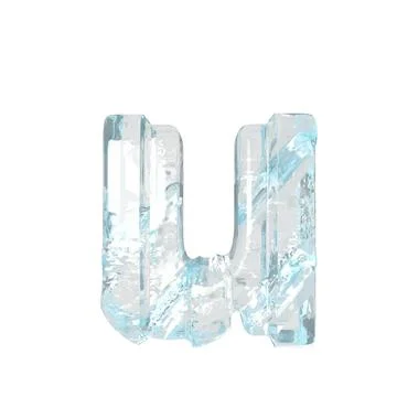 Ice symbol with thick vertical straps. letter u Illustrazione stock