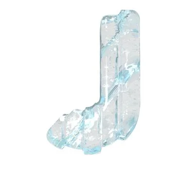 Ice symbol with thick vertical straps. letter j Illustrazione stock