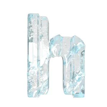 Ice symbol with thick vertical straps. letter h Stock Illustration