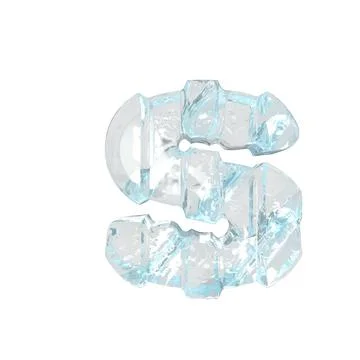 Ice symbol with thick vertical straps. letter s Stock Illustration