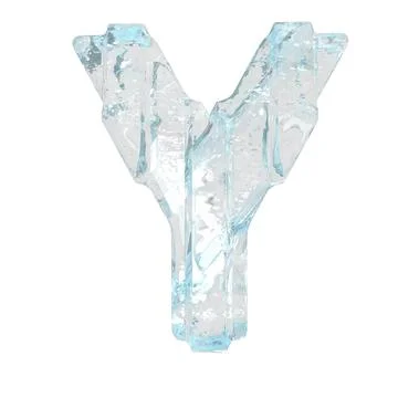 Ice symbol with thick vertical straps. letter y Stock Illustration