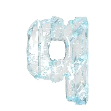 Ice symbol with thick vertical straps. letter q Stock Illustration