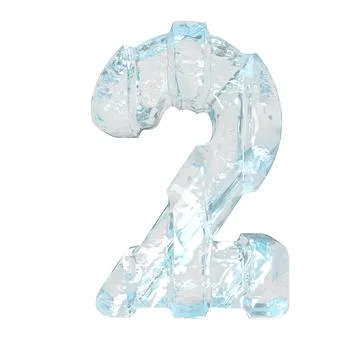 Ice symbol with thick vertical straps. number 2 Stock Illustration