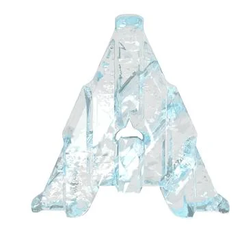 Ice symbol with thick vertical straps. letter a Stock Illustration