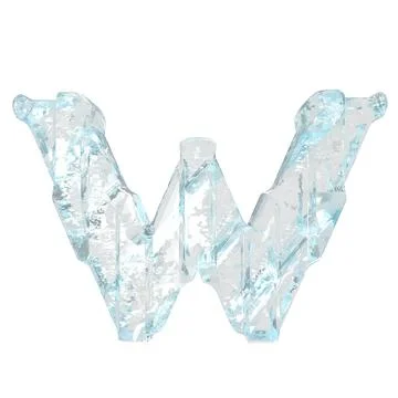 Ice symbol with thick vertical straps. letter w Illustrazione stock
