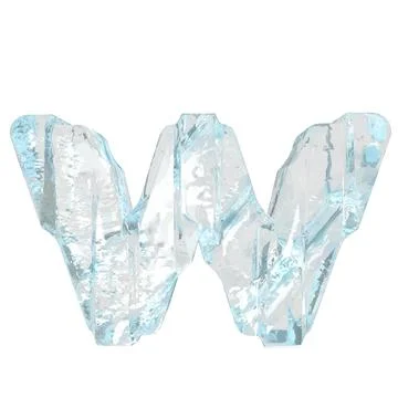 Ice symbol with thick vertical straps. letter w Stock Illustration