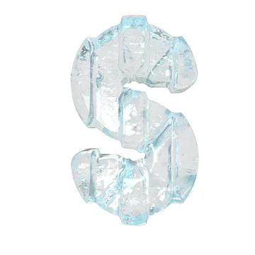Ice symbol with thick vertical straps. letter s Stock Illustration