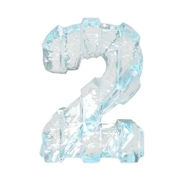 Ice symbol with thick vertical straps. number 2 Stock Illustration