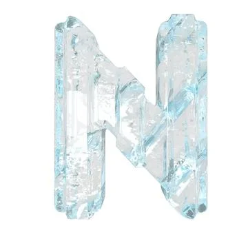 Ice symbol with thick vertical straps. letter n Illustrazione stock