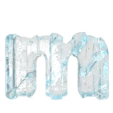 Ice symbol with thick vertical straps. letter m Stock Illustration