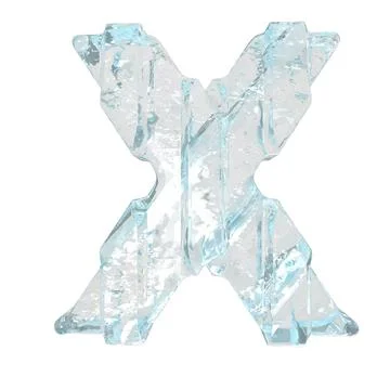 Ice symbol with thick vertical straps. letter x Stock Illustration