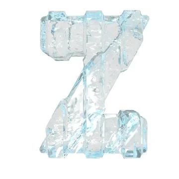 Ice symbol with thick vertical straps. letter z Illustrazione stock