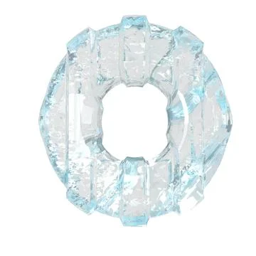 Ice symbol with thick vertical straps. letter o Stock Illustration