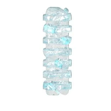 Ice symbol with thin horizontal straps. number 1 Stock Illustration