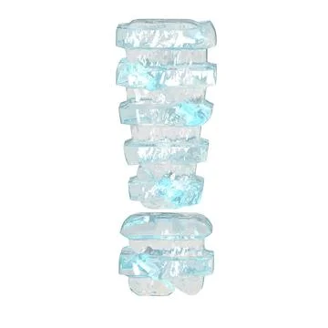 Ice symbol with thin horizontal straps Illustrazione stock