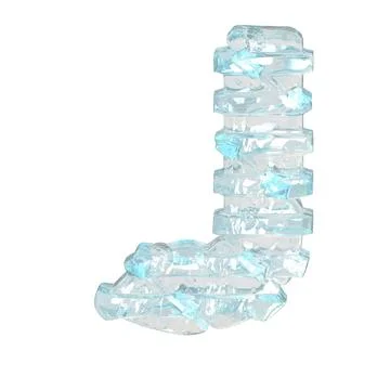 Ice symbol with thin horizontal straps. letter j Illustrazione stock