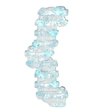 Ice symbol with thin horizontal straps Illustrazione stock