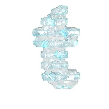 Ice symbol with thin horizontal straps. letter t Stock Illustration