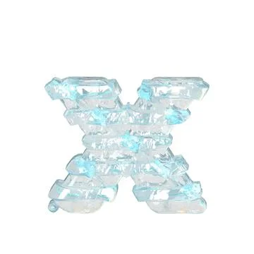 Ice symbol with thin horizontal straps. letter x Stock Illustration