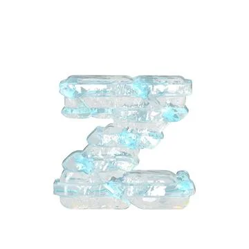 Ice symbol with thin horizontal straps. letter z Stock Illustration