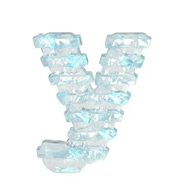 Ice symbol with thin horizontal straps. letter y Stock Illustration