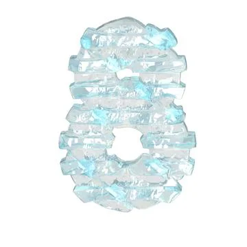Ice symbol with thin horizontal straps. number8 Illustrazione stock