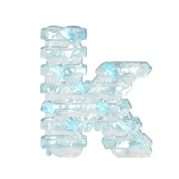 Ice symbol with thin horizontal straps. letter k Illustrazione stock
