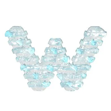 Ice symbol with thin horizontal straps. letter w Stock-Illustration
