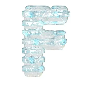 Ice symbol with thin horizontal straps. letter f Stock Illustration