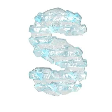 Ice symbol with thin horizontal straps. letter s Illustrazione stock