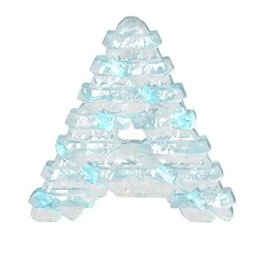 Ice symbol with thin horizontal straps. letter a Illustrazione stock