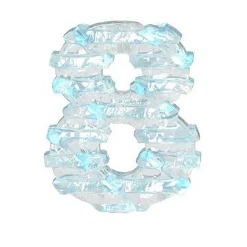 Ice symbol with thin horizontal straps. number 8 Stock-Illustration