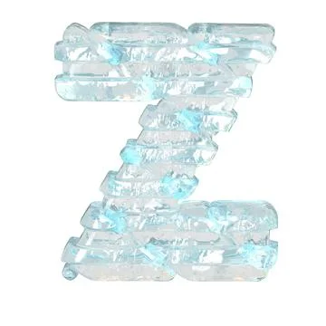 Ice symbol with thin horizontal straps. letter z Stock-Illustration
