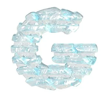 Ice symbol with thin horizontal straps. letter g Stock Illustration