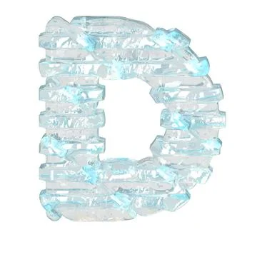 Ice symbol with thin horizontal straps. letter d Stock Illustration