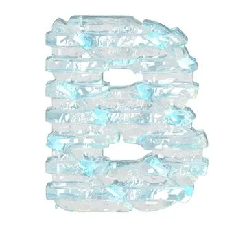 Ice symbol with thin horizontal straps. letter b Stock-Illustration