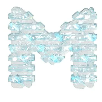 Ice symbol with thin horizontal straps. letter m Stock Illustration