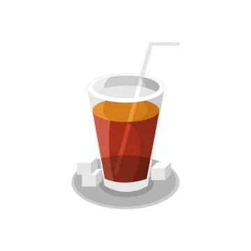 Ice Tea Cafe Illustration Ilustração Stock