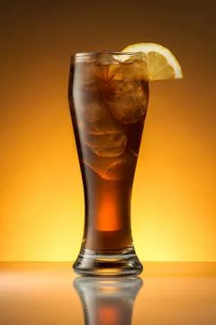 Ice tea with lemon Stock Photos