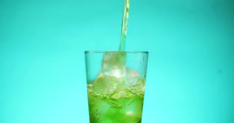 Ice tea, lemonade, on various color backgrounds. Stock Footage 244666635