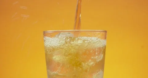 Ice tea, lemonade, on various color backgrounds. Stock Footage 244666649