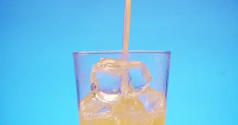 Ice tea, lemonade, on various color backgrounds. Stock Footage 244666747
